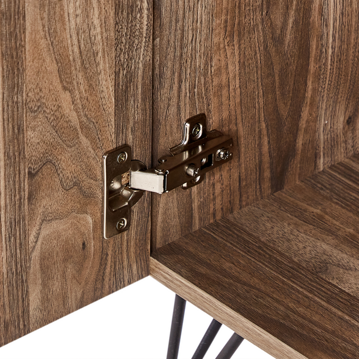 Beliani - ELISTON - Wijnkast - Lichtbruin - Vezelplaat