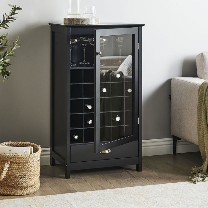 Beliani - CERES - Wijnkast - Zwart - MDF