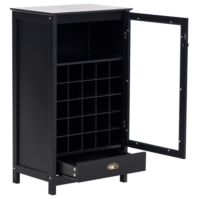 Beliani - CERES - Wijnkast - Zwart - MDF