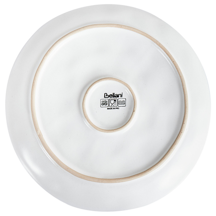 Beliani - SESAME - Bijzetborden set van 8 - Lichtgrijs - Steengoed