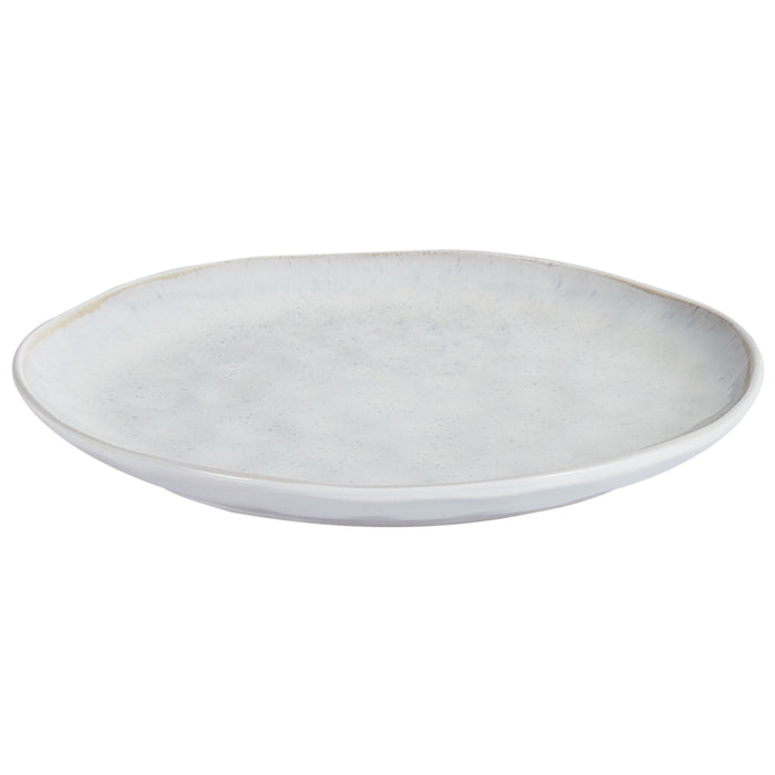 Beliani - SESAME - Dinerborden set van 8 - Lichtgrijs - Steengoed