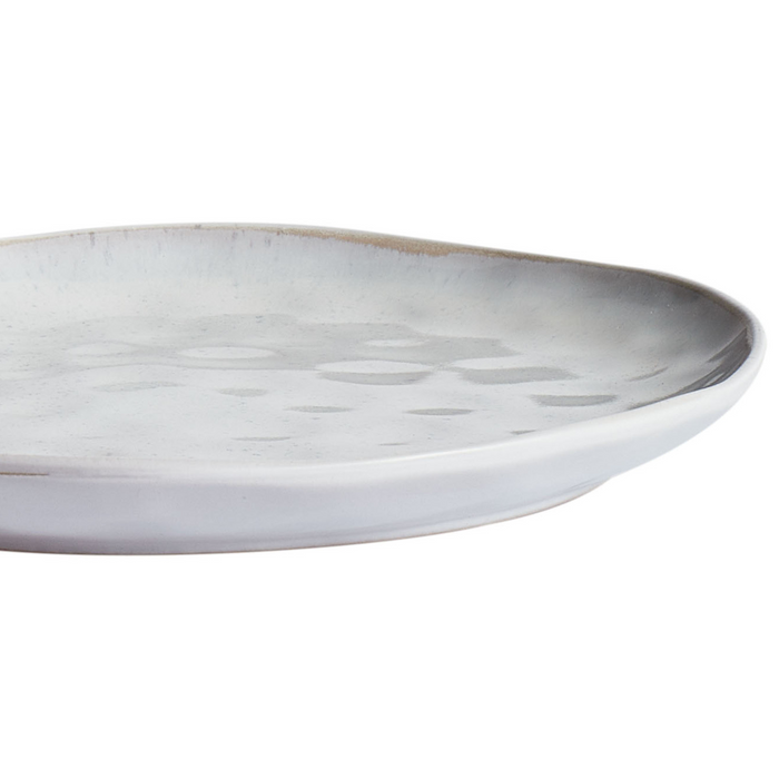 Beliani - SESAME - Dinerborden set van 8 - Lichtgrijs - Steengoed