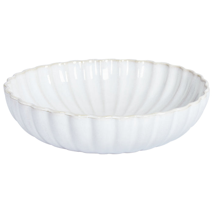 Beliani - NETTLE - Diepe borden set van 8 - Wit - Steengoed