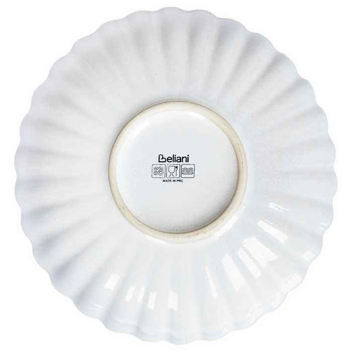 Beliani - NETTLE - Diepe borden set van 8 - Wit - Steengoed