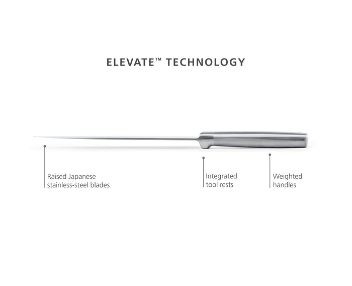 Joseph Joseph - Elevate Steel Messen met Houder voor Lade Bamboe 5-Delig