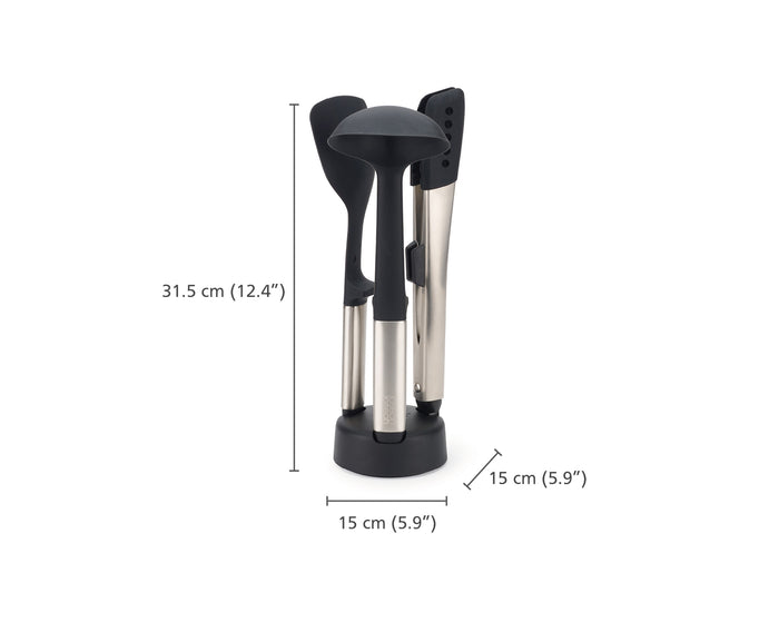 Joseph Joseph - Elevate Fusion Keukenhulpen met Houder 4-Delig