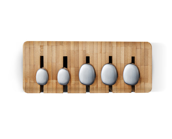 Joseph Joseph - Elevate Steel Messen met Houder Bamboe 5-Delig