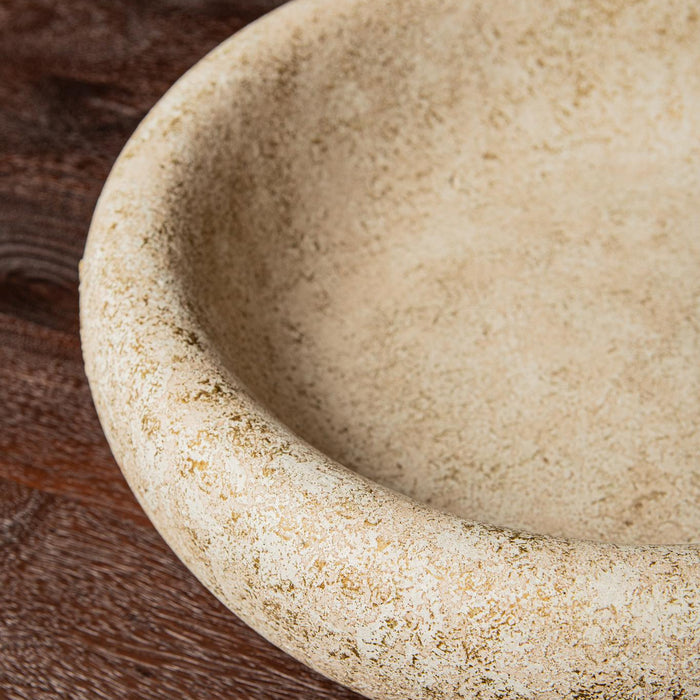 PTMD Aly Cream cement round bowl small