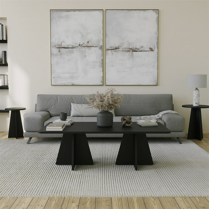 Giga Meubel - Salontafel Zwart Hout - 120x60x40cm - Mushroom