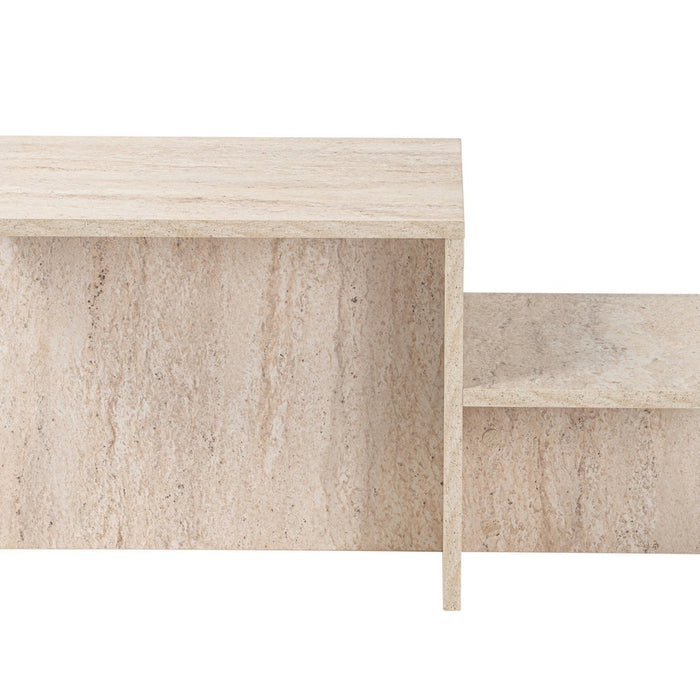 Giga Meubel - Salontafel Travertin Hout - 80x40x40cm - Harmony