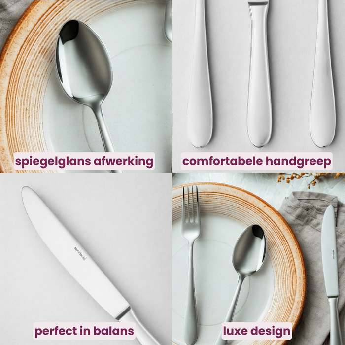 Bestekset 24-delig RVS Astrid - Sambonet