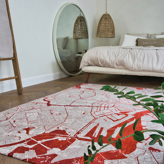 Louis de Poortere Cities Vloerkleed 100 x 140 cm - Orange Cut