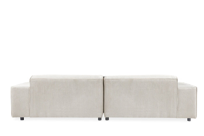 by fonQ Chunky 4-zitsbank - Rib - Latte