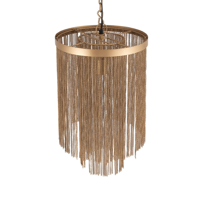 PTMD Hanglamp Brenton - 30x30x50 cm - Ijzer - Goud