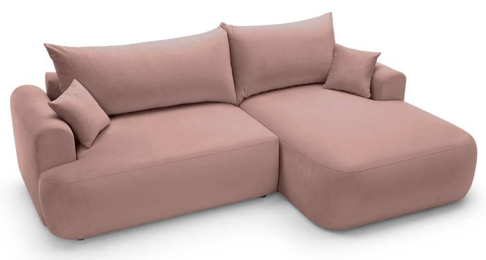 NADUVI Collection Hoekslaapbank Philipa rechts met opbergvak velvet