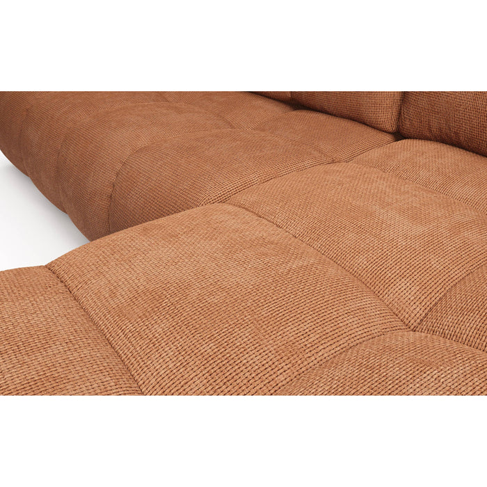 by fonQ Charme Hoekbank Rechts met Slaapfunctie - Chenille - Terra