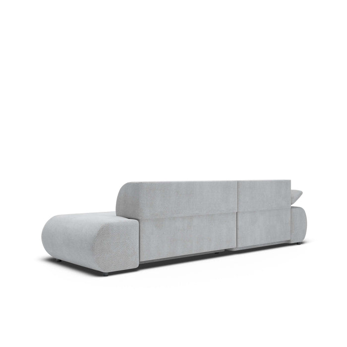 by fonQ Wisp Hoekbank met Chaise Longue Links met Slaapfunctie - Chenille - Grijs