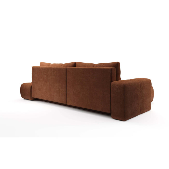 by fonQ Charme Hoekbank Links met Slaapfunctie - Chenille - Terra