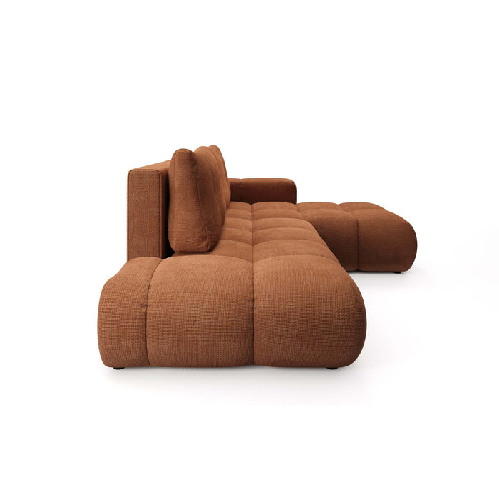 by fonQ Charme Hoekbank Rechts met Slaapfunctie - Chenille - Terra