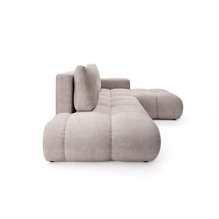 by fonQ Charme Hoekbank Rechts met Slaapfunctie - Chenille - Greige