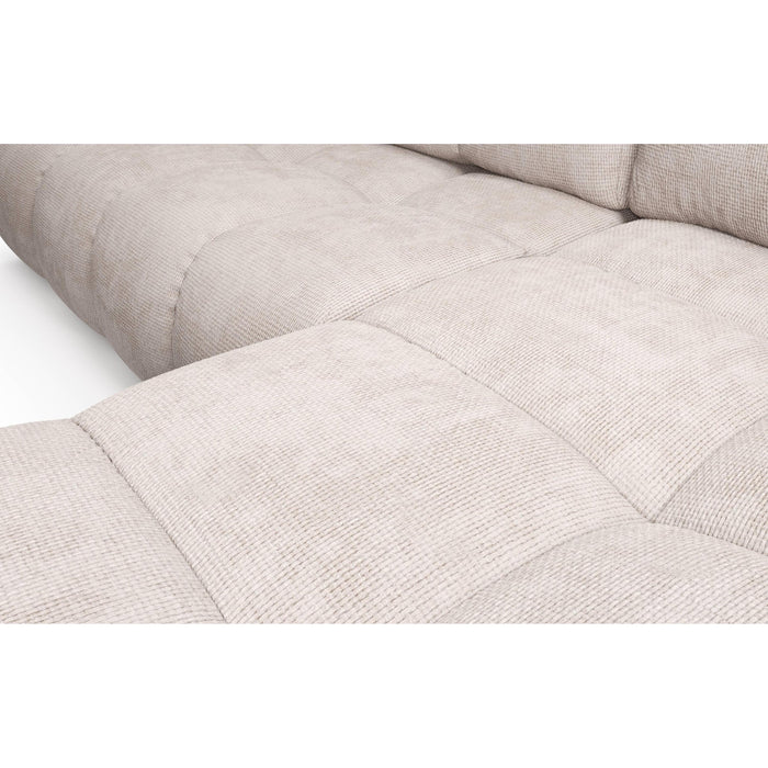 by fonQ Charme Hoekbank Rechts met Slaapfunctie - Chenille - Greige