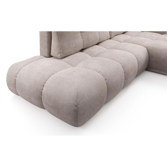 by fonQ Charme Hoekbank Rechts met Slaapfunctie - Chenille - Greige