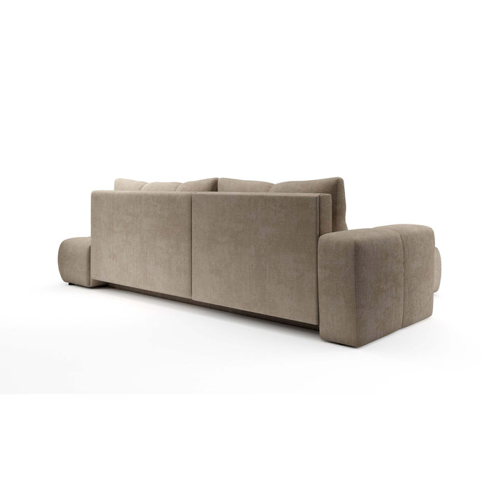 by fonQ Charme Hoekbank Links met Slaapfunctie - Chenille - Lichtbeige