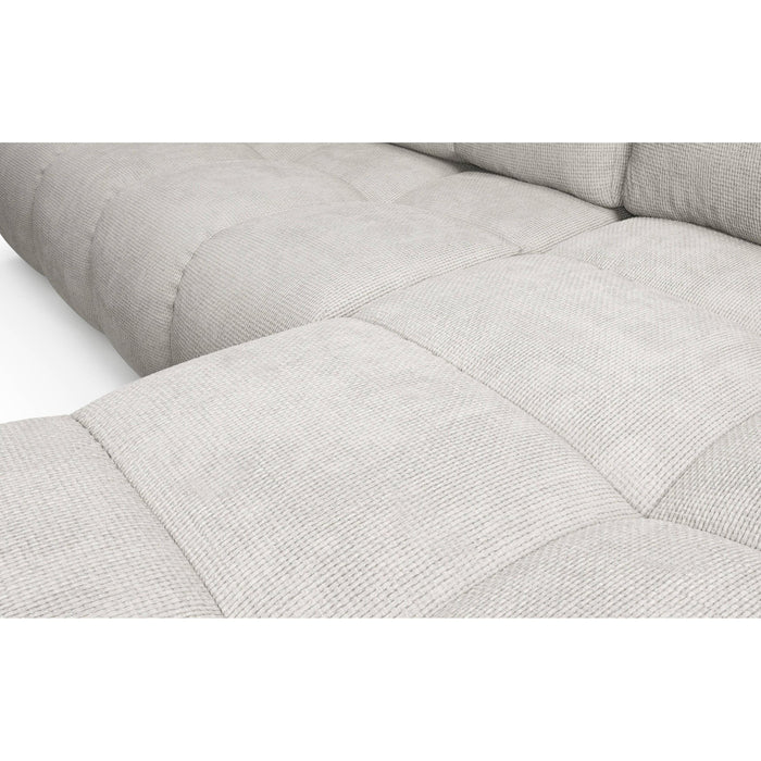 by fonQ Charme Hoekbank Rechts met Slaapfunctie - Chenille - Lichtgrijs