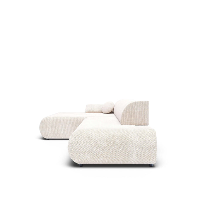 by fonQ Wisp Hoekbank met Chaise Longue Links met Slaapfunctie - Chenille - Greige