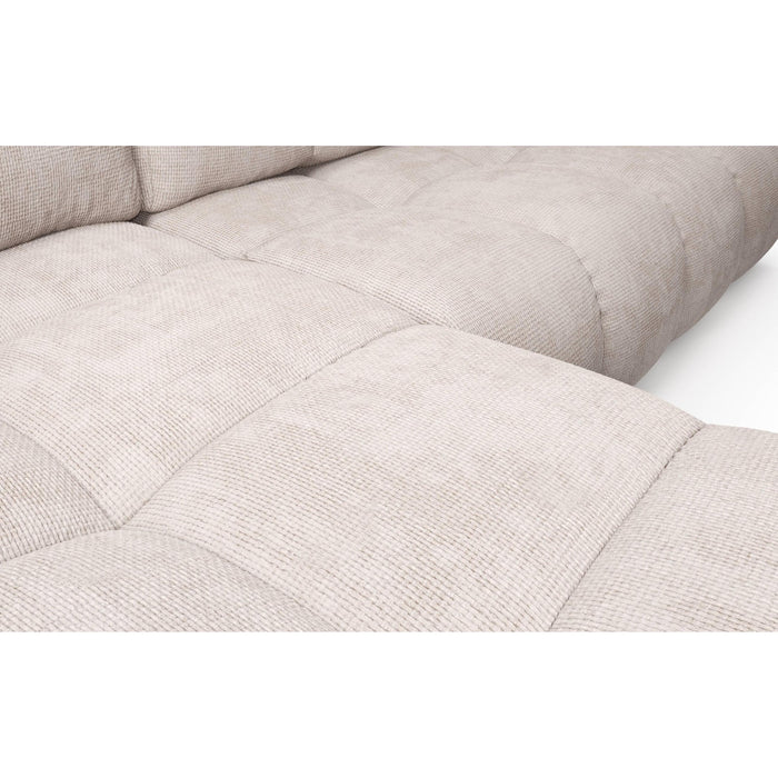 by fonQ Charme Hoekbank Links met Slaapfunctie - Chenille - Greige