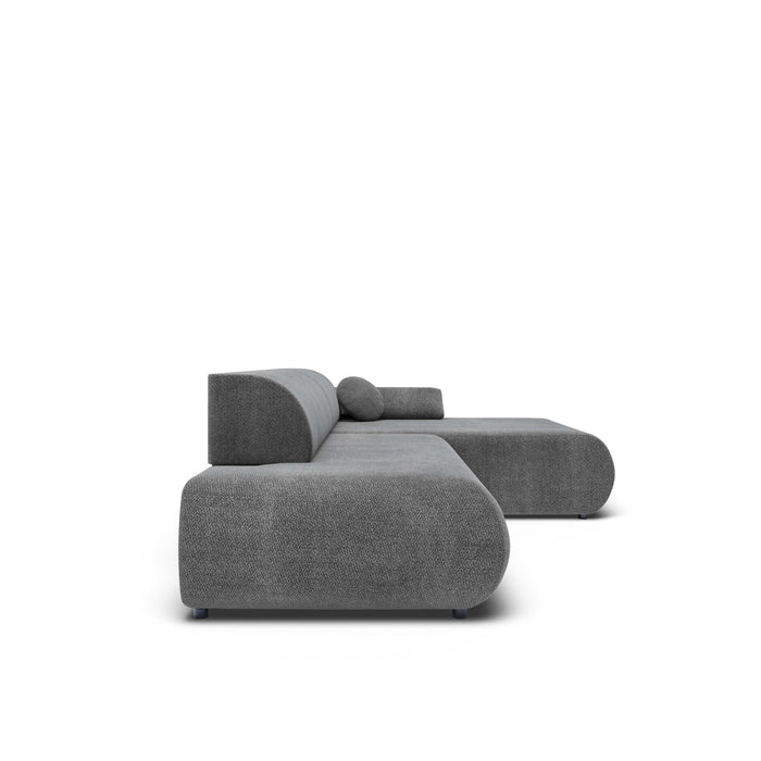 by fonQ Wisp Hoekbank met Chaise Longue Rechts met Slaapfunctie - Chenille - Antraciet