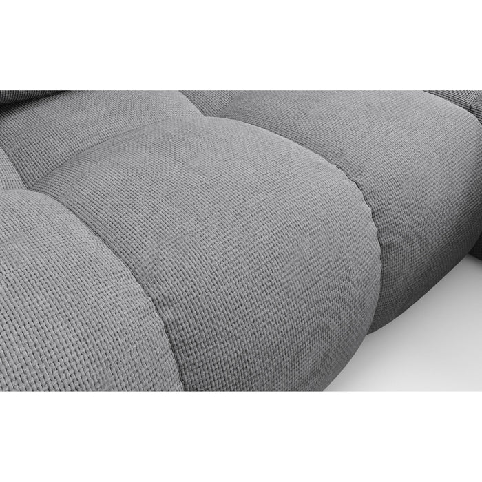 by fonQ Charme Hoekbank Rechts met Slaapfunctie - Chenille - Donkergrijs