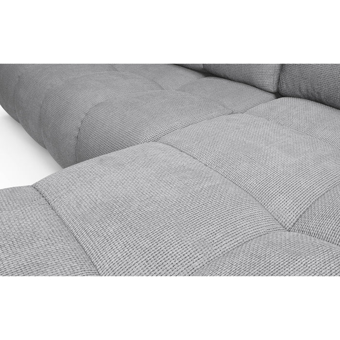 by fonQ Charme Hoekbank Rechts met Slaapfunctie - Chenille - Donkergrijs