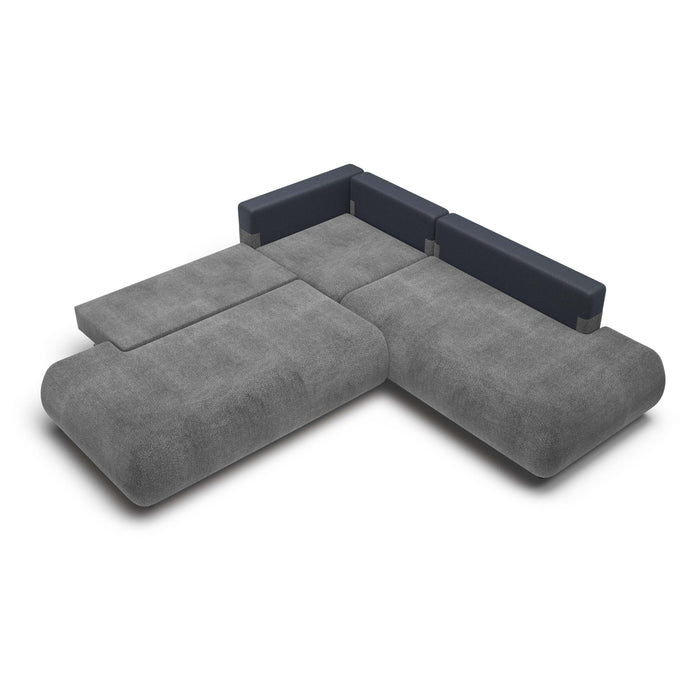 by fonQ Wisp Hoekbank Links/Rechts met Slaapfunctie - Chenille - Antraciet