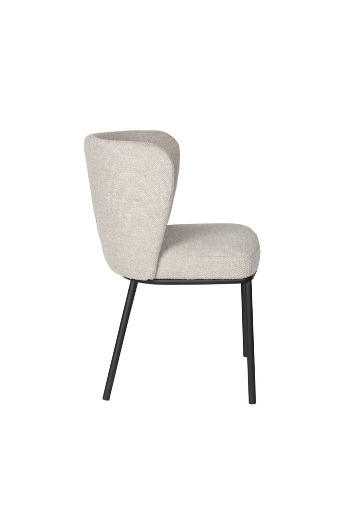 Giga Meubel - Eetkamerstoel Stof Beige - Guus - Set van 2