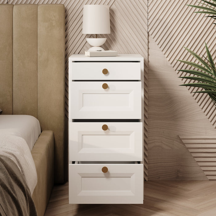 Meubella - Ladekast Rumble - Wit - 40 cm