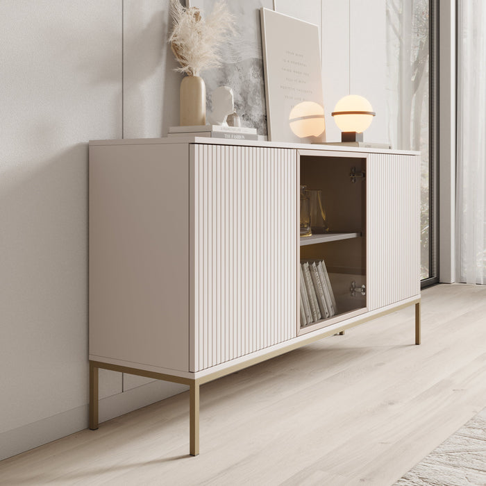 Meubella - Legend - Dressoir - Beige - 153x39x83 cm