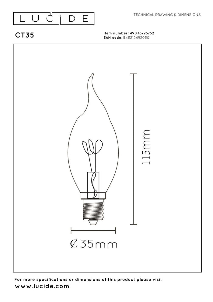 Lucide CT35 Filament lamp - Amber