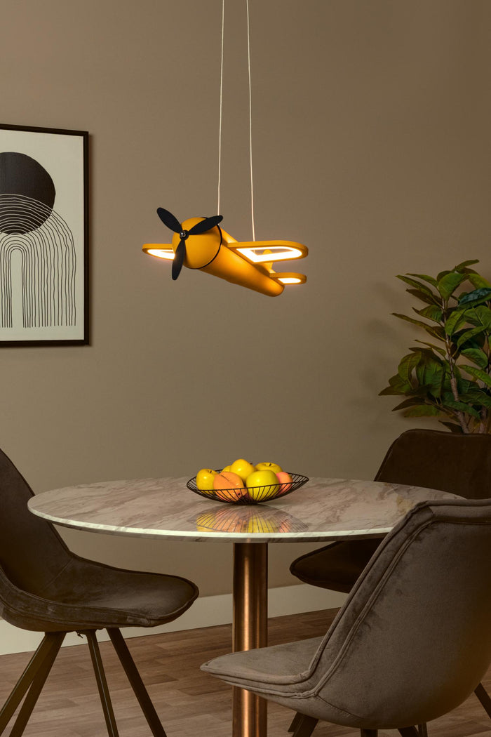 Lucide FOKKER Hanglamp - Geel