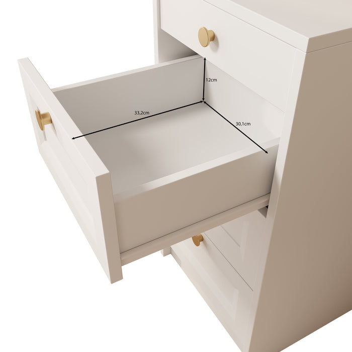 Meubella - Ladekast Rumble - Wit - 40 cm