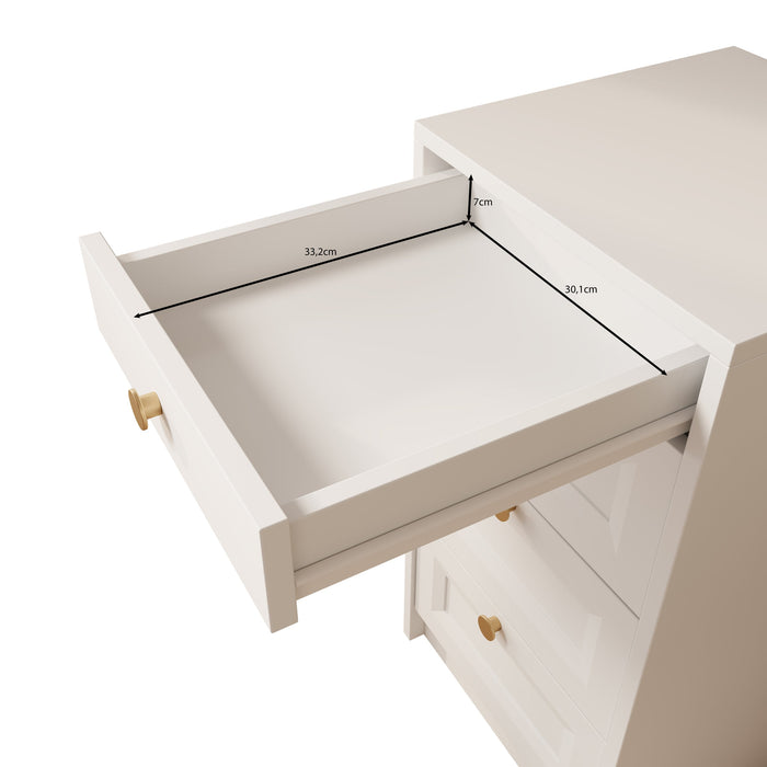 Meubella - Ladekast Rumble - Wit - 40 cm