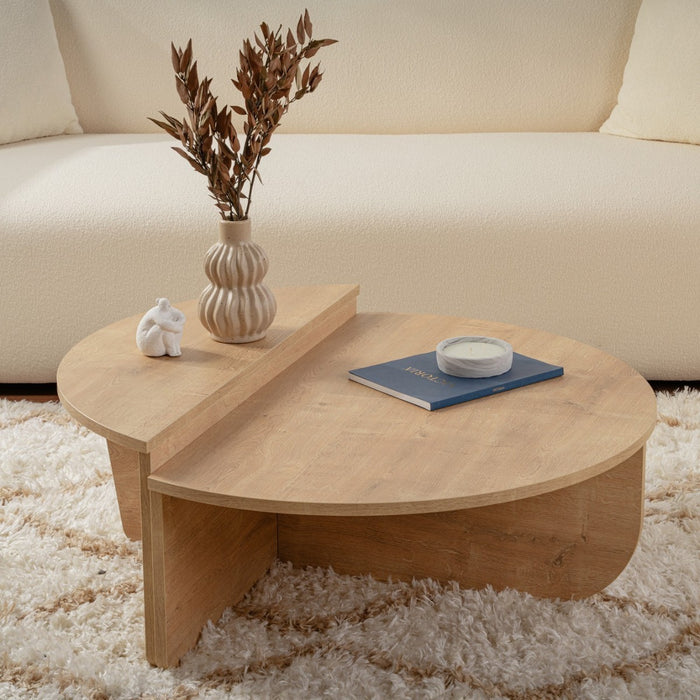 Giga Meubel - Salontafel Naturel Hout - 90x90x35cm - Orion