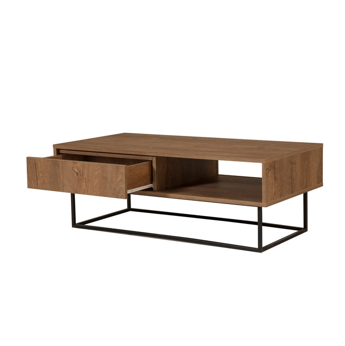 Giga Meubel - Salontafel Walnoot|Zwart - 120x60x43cm - Dale