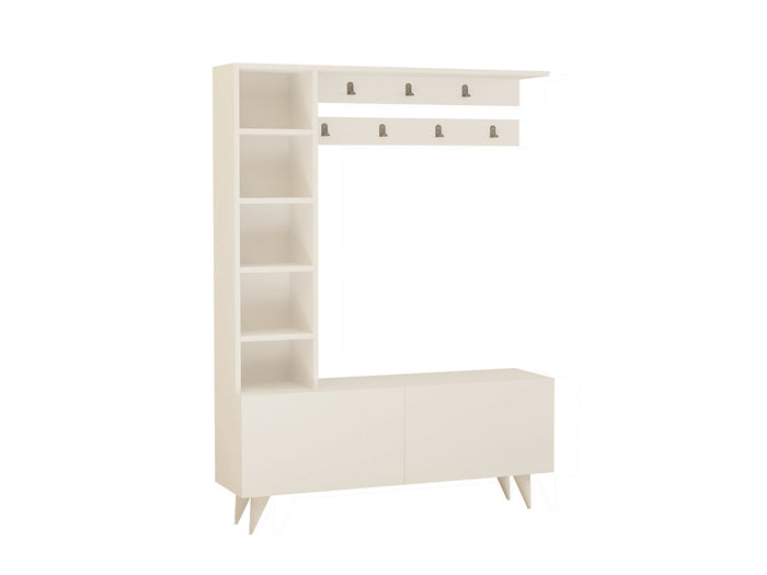 Giga Meubel - Garderobemeubel Wit Hout - 120x32x161,8cm - Bahar