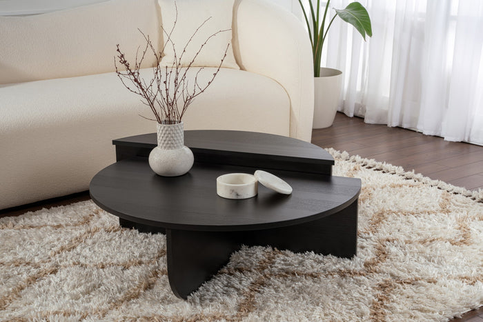 Giga Meubel - Salontafel Zwart Hout - 90x90x35cm - Orion