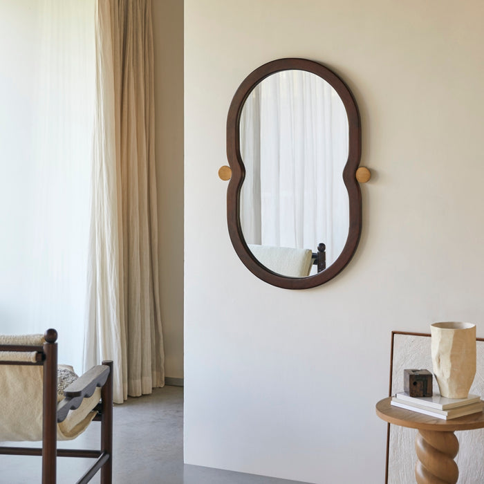 Tikamoon - Spiegel in mindihout 105x65 cm Agate