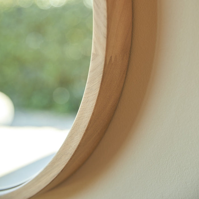 Tikamoon - Ronde massief eiken spiegel 50x50 Fanie
