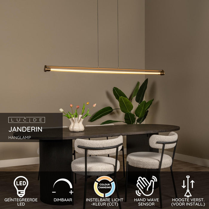 Lucide JANDERIN Hanglamp - Champagne kleur