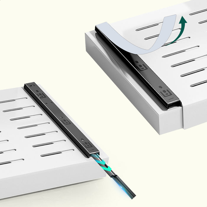 XIVADA Keukenkast organizer - Schuiflade - Aluminium - 25 cm - Wit