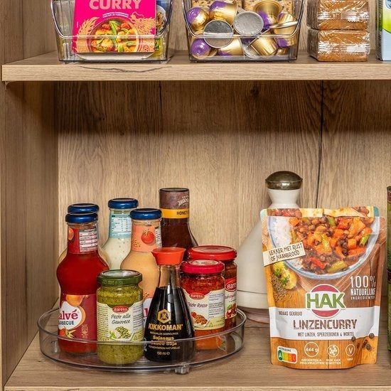 XIVADA Draaiplateau Suna - 23 & 27 cm - Rond - Transparant - Set van 2